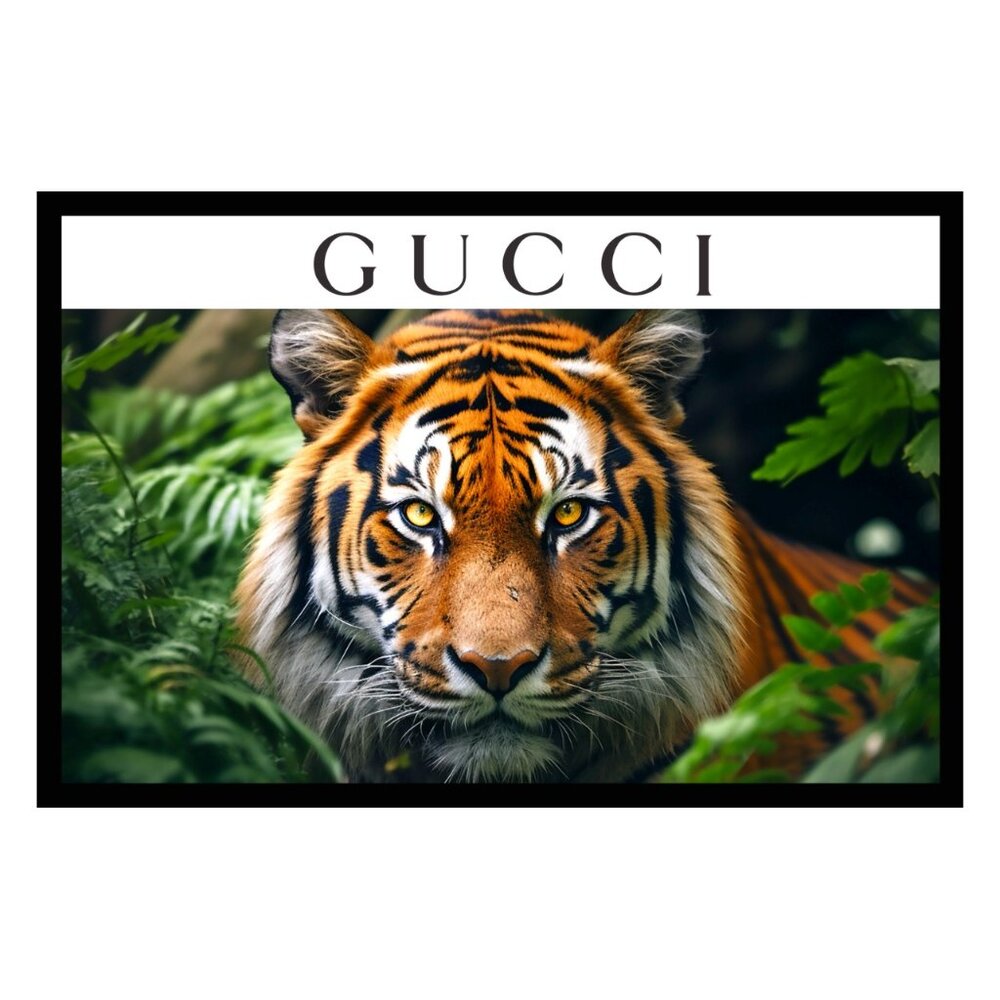 GUCCI Tiger Art Print Fashion Wall Decor - Unframed Print 18x12